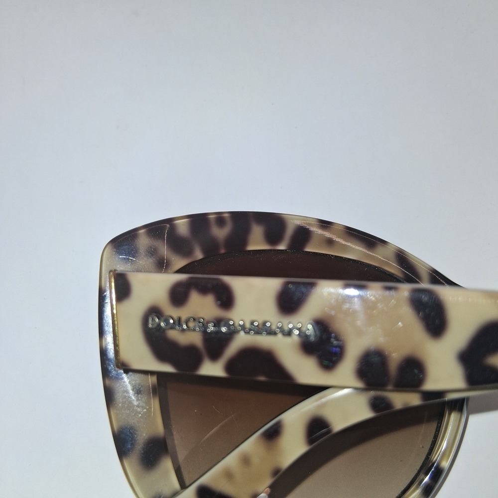 Dolce & Gabbana DG4233 Leopard Print Butterfly Sunglasses Brown Gradient 2870/13 - Picture 3 of 8